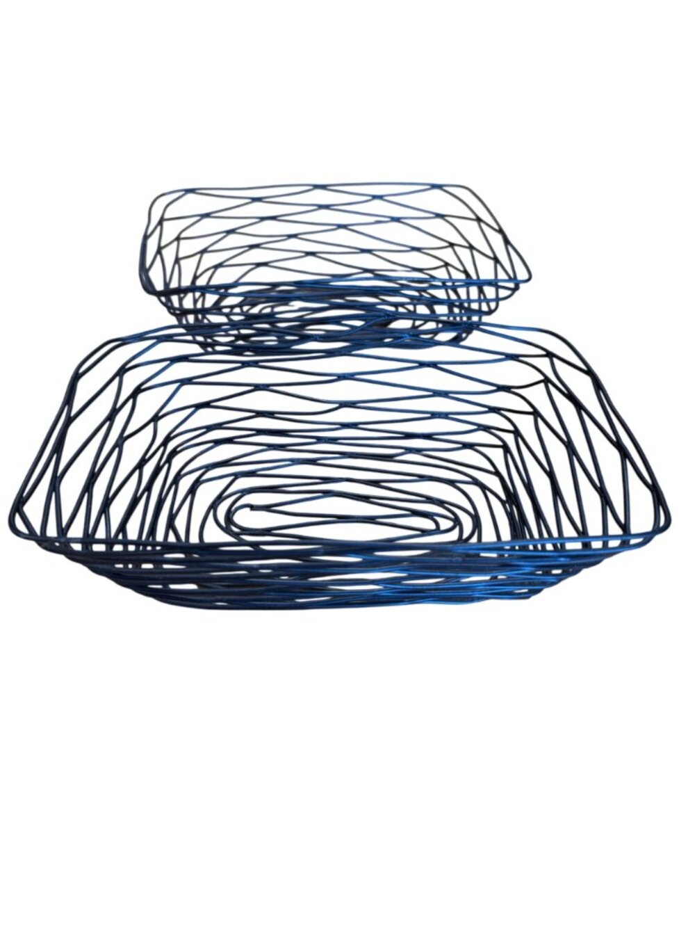 Artisan Metal Wire Basket Set Black Nesting Open Grid Tablecract collection Mode - Picture 5 of 5